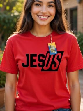 JESUS / UNISEX Premium Graphic Tee –Women’s Limited Edition Christian Apparel